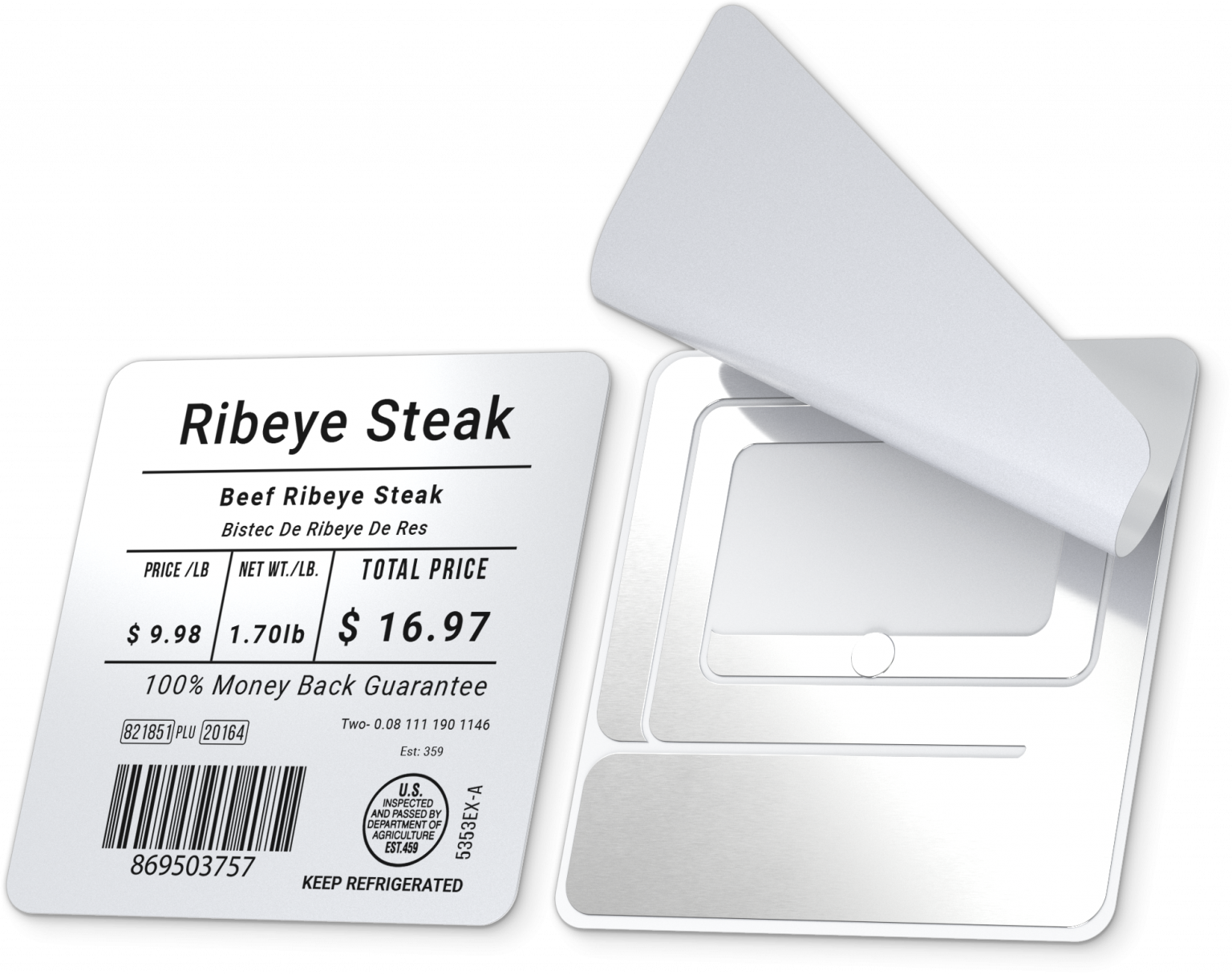 RF label designed for fresh and frozen