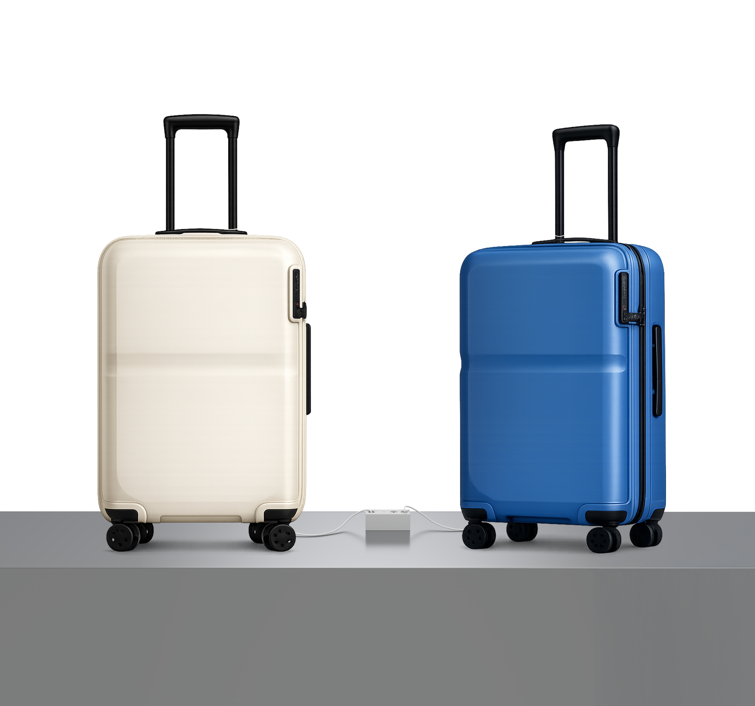 Luxe Lock securing luggage in a premium retail display